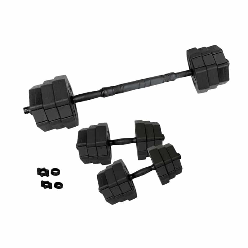 ASG HEX Justerbart Vægtsæt - Sort/Sort - 15 kg